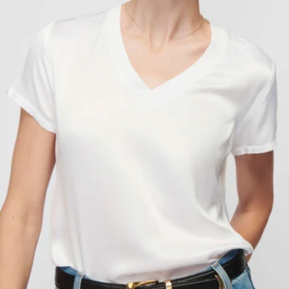 NWT Nation LTD Satin June Top White (Size S) - Picture 1 of 7